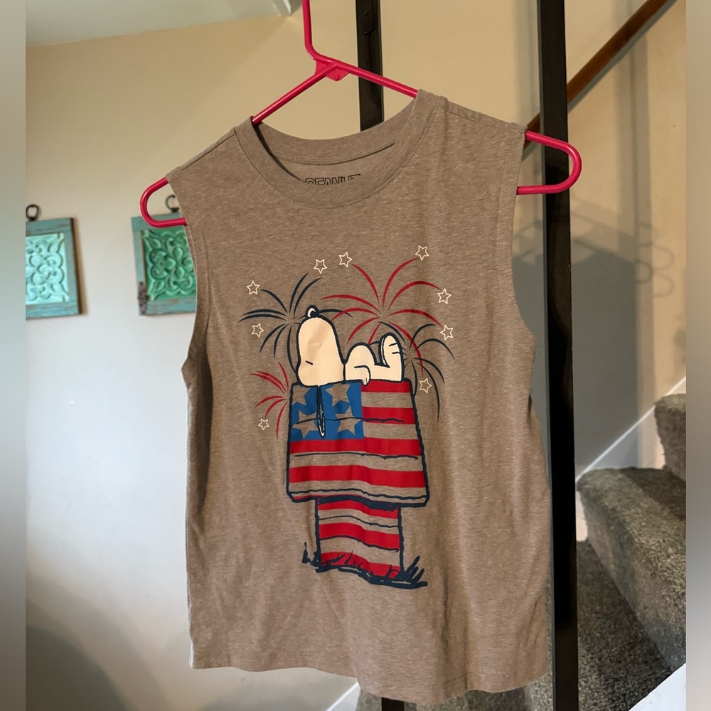 Peanuts American Flag Sleeveless tank